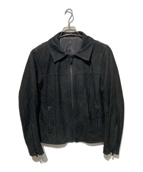 A LEATHER（ア レザー）A LEATHER (ア レザー) Drizzler jacket ブラック サイズ:52の古着・服飾アイテム