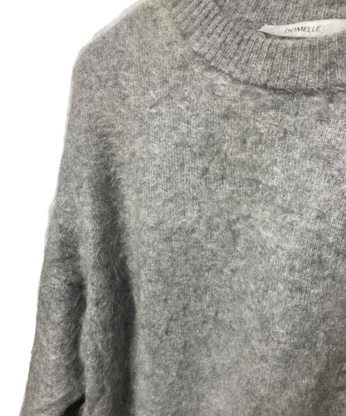 DOMELLE（ドメル）DOMELLE (ドメル) FUR CASHMERE PULLOVER グレー サイズ:9の古着・服飾アイテム