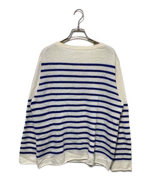 Couture d'adam（クチュールドアダム）COUTURE D'ADAM (クチュールドアダム) カシミヤニット ベージュ×ブルー サイズ:40の古着・服飾アイテム