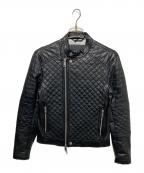 ARMANI EXCHANGEアルマーニ エクスチェンジ）の古着「エコレザーライダ-スジャケット」｜ブラック
