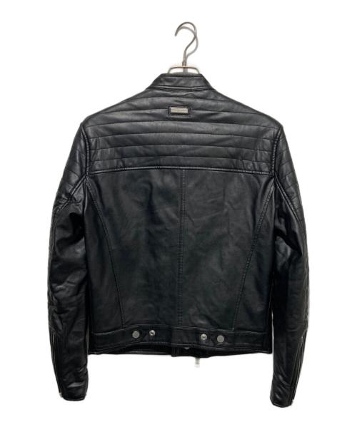ARMANI EXCHANGE（アルマーニ エクスチェンジ）ARMANI EXCHANGE (アルマーニ エクスチェンジ) エコレザーライダ-スジャケット ブラック サイズ:XSの古着・服飾アイテム