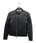 ARMANI EXCHANGE（アルマーニ エクスチェンジ）の古着「エコレザーライダ-スジャケット」｜ブラック