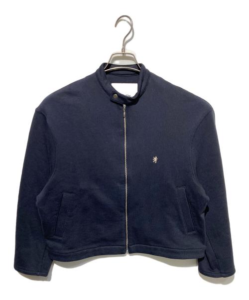 Gymphlex（ジムフレックス）Gymphlex (ジムフレックス) コットン シングルライダースジャケット ネイビー サイズ:14の古着・服飾アイテム