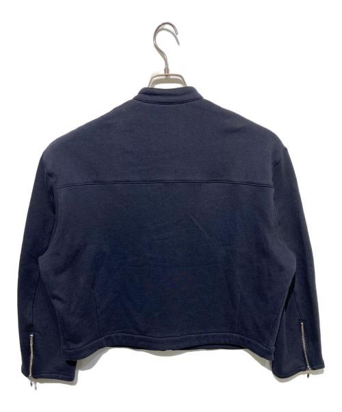 Gymphlex（ジムフレックス）Gymphlex (ジムフレックス) コットン シングルライダースジャケット ネイビー サイズ:14の古着・服飾アイテム