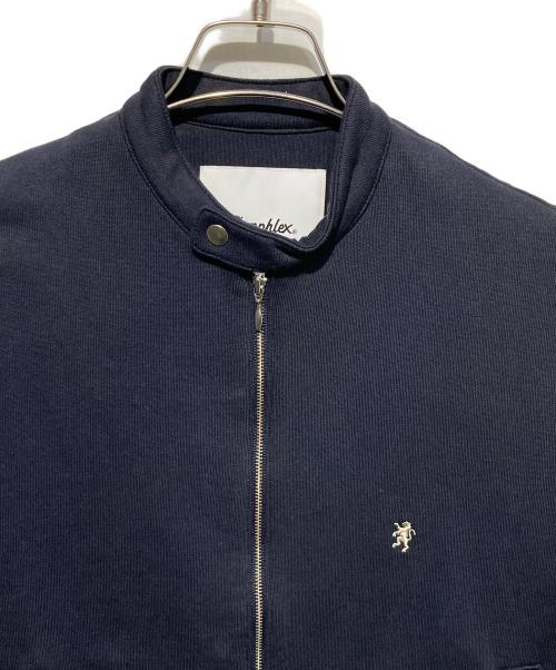 Gymphlex（ジムフレックス）Gymphlex (ジムフレックス) コットン シングルライダースジャケット ネイビー サイズ:14の古着・服飾アイテム