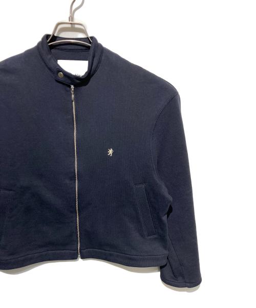 Gymphlex（ジムフレックス）Gymphlex (ジムフレックス) コットン シングルライダースジャケット ネイビー サイズ:14の古着・服飾アイテム