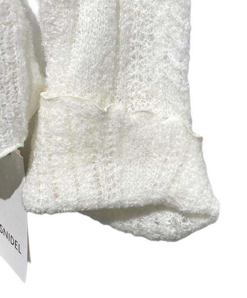 Snidel（スナイデル）Snidel (スナイデル) ラッフルデザインニットプルオーバー ホワイト サイズ:Free 未使用品の古着・服飾アイテム