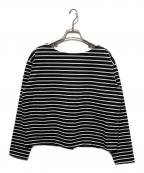 1er Arrondissementプルミエ アロンディスモン）の古着「バックツイストボーダーロングスリーブTシャツ」｜ホワイト×ブラック
