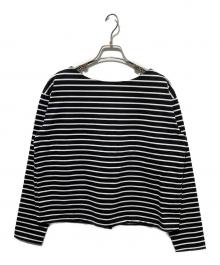 1er Arrondissement（プルミエ アロンディスモン）の古着「バックツイストボーダーロングスリーブTシャツ」｜ホワイト×ブラック