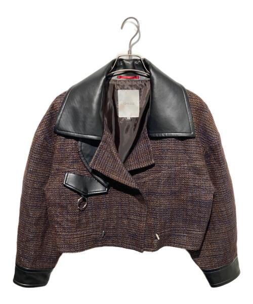 LOVELESS（ラブレス）LOVELESS (ラブレス) ツイードショートトレンチブルゾン ブラウン サイズ:34の古着・服飾アイテム