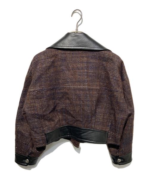 LOVELESS（ラブレス）LOVELESS (ラブレス) ツイードショートトレンチブルゾン ブラウン サイズ:34の古着・服飾アイテム
