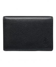 Saint Laurent Paris（サンローランパリ）の古着「カサンドラ シャドウ ビジネスカードケース」｜ブラック