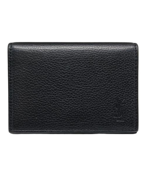 Saint Laurent Paris（サンローランパリ）Saint Laurent Paris (サンローランパリ) カサンドラ シャドウ ビジネスカードケース ブラックの古着・服飾アイテム