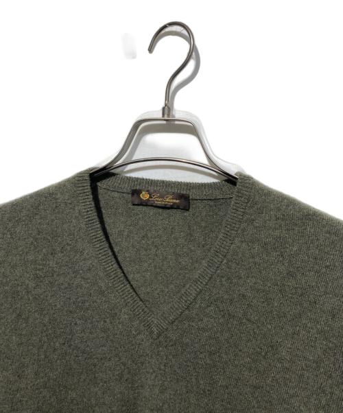 LORO PIANA（ロロピアーナ）LORO PIANA (ロロピアーナ) カシミヤVネックニット グレー サイズ:　の古着・服飾アイテム