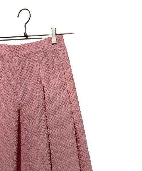 Mame Kurogouchi（マメクロゴウチ）Mame Kurogouchi (マメクロゴウチ) Shirring Jersey Jacquard Flare Skirt ピンク サイズ:1の古着・服飾アイテム