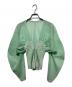Mame Kurogouchi（マメクロゴウチ）の古着「Sheer Rounded Sleeve Knitted Cardigan」｜ライトグリーン