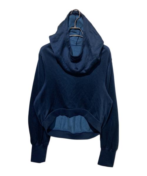 Mame Kurogouchi（マメクロゴウチ）mame kurogouchi (マメクロゴウチ) Cropped Relaxed Sweat Hoodie ネイビー サイズ:1の古着・服飾アイテム