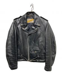 Schott（ショット）の古着「レザーダブルライダースジャケット」｜ブラック