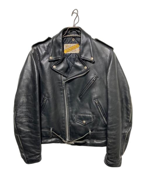 Schott（ショット）Schott (ショット) レザーダブルライダースジャケット ブラック サイズ:38の古着・服飾アイテム