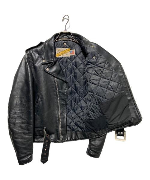 Schott（ショット）Schott (ショット) レザーダブルライダースジャケット ブラック サイズ:38の古着・服飾アイテム