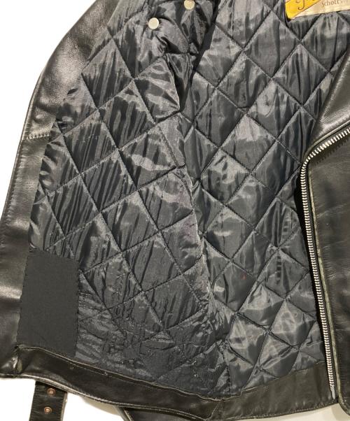 Schott（ショット）Schott (ショット) レザーダブルライダースジャケット ブラック サイズ:38の古着・服飾アイテム