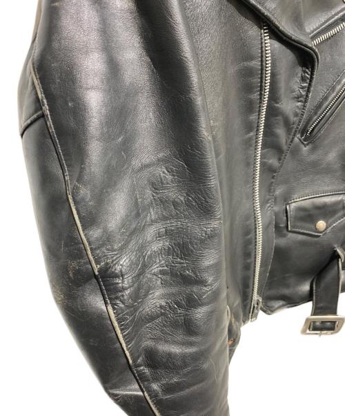 Schott（ショット）Schott (ショット) レザーダブルライダースジャケット ブラック サイズ:38の古着・服飾アイテム