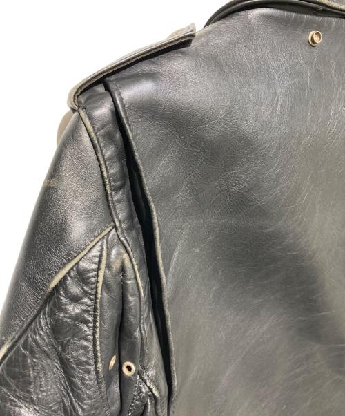 Schott（ショット）Schott (ショット) レザーダブルライダースジャケット ブラック サイズ:38の古着・服飾アイテム