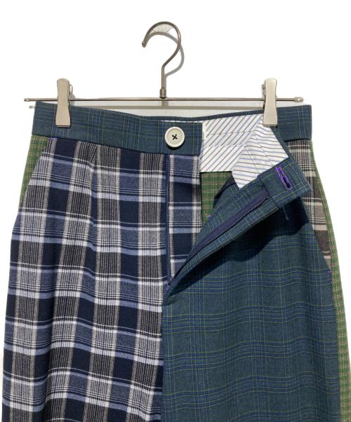 ENFOLD（エンフォルド）ENFOLD (エンフォルド) WIDE TROUSERS グリーン サイズ:38の古着・服飾アイテム