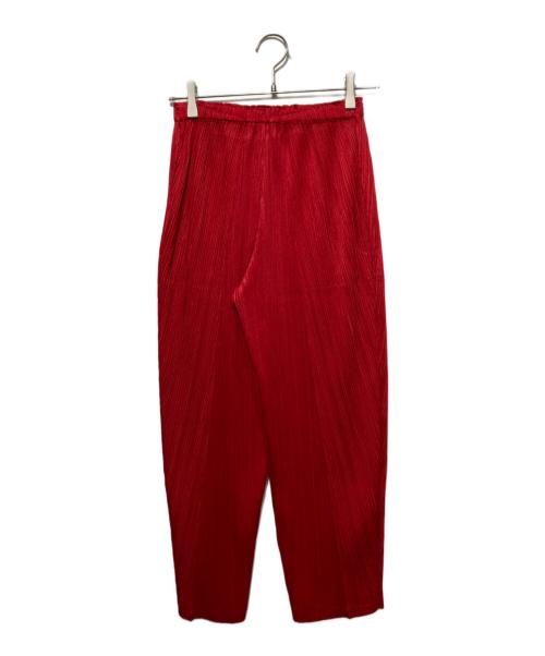 PLEATS PLEASE（プリーツプリーズ）PLEATS PLEASE (プリーツプリーズ) プリーツパンツ レッド サイズ:3の古着・服飾アイテム
