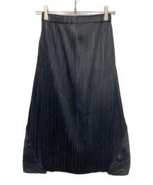 PLEATS PLEASE（プリーツプリーズ）の古着「THICKER BOTTOMS プリーツスカート」｜ブラック