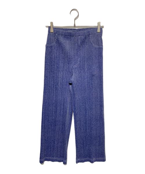 PLEATS PLEASE（プリーツプリーズ）PLEATS PLEASE (プリーツプリーズ) COTTON DENIM プリーツパンツ ブルー サイズ:4の古着・服飾アイテム