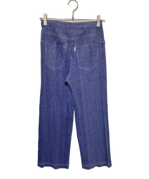PLEATS PLEASE（プリーツプリーズ）PLEATS PLEASE (プリーツプリーズ) COTTON DENIM プリーツパンツ ブルー サイズ:4の古着・服飾アイテム
