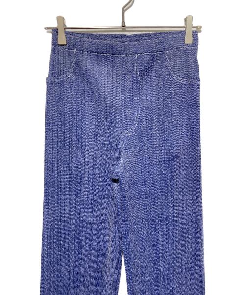 PLEATS PLEASE（プリーツプリーズ）PLEATS PLEASE (プリーツプリーズ) COTTON DENIM プリーツパンツ ブルー サイズ:4の古着・服飾アイテム