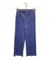 PLEATS PLEASE（プリーツプリーズ）の古着「COTTON DENIM プリーツパンツ」｜ブルー