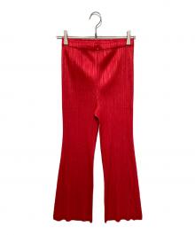 PLEATS PLEASE（プリーツプリーズ）の古着「THICKER BOTTOMS 1 プリーツパンツ」｜レッド