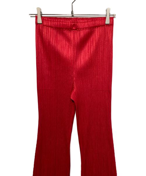 PLEATS PLEASE（プリーツプリーズ）PLEATS PLEASE (プリーツプリーズ) THICKER BOTTOMS 1 プリーツパンツ レッド サイズ:4 未使用品の古着・服飾アイテム