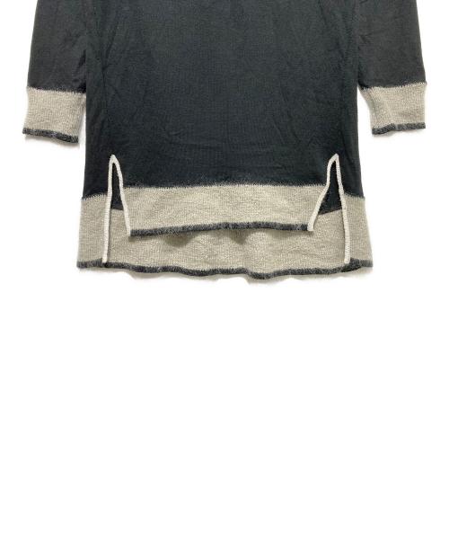 ISSEY MIYAKE（イッセイミヤケ）ISSEY MIYAKE (イッセイミヤケ) Vネックロングニット ブラック サイズ:2の古着・服飾アイテム
