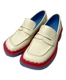 CAMPER（カンペール）の古着「ローファー」｜ブルー×ベージュ