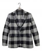 TAGLIATORE×Brilla per il gustoタリアトーレ×ブリッラ ペル イルグースト）の古着「別注 G-DAKAR ウールブロックチェックジャケット」｜ブラック×グレー