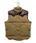 SUGAR CANE（シュガーケーン）の古着「LEATHER YOKE T/C DOWN VEST」｜ブラウン