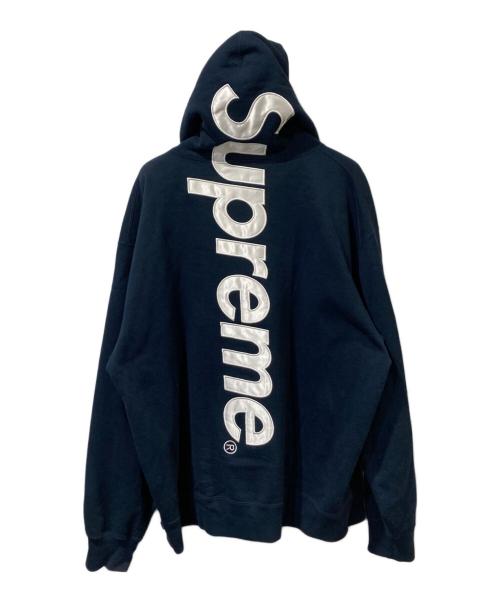 SUPREME（シュプリーム）SUPREME (シュプリーム) Satin Applique Hooded Sweatshirt ネイビー サイズ:XXLの古着・服飾アイテム