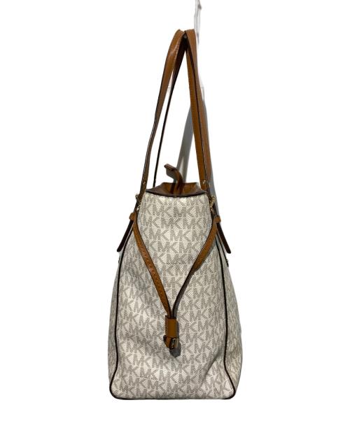 MICHAEL KORS（マイケルコース）MICHAEL KORS (マイケルコース) シグネチャートートバッグ ベージュ×ブラウンの古着・服飾アイテム