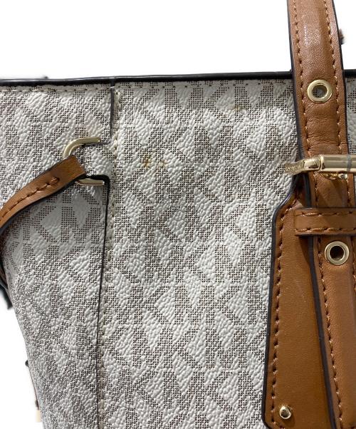 MICHAEL KORS（マイケルコース）MICHAEL KORS (マイケルコース) シグネチャートートバッグ ベージュ×ブラウンの古着・服飾アイテム