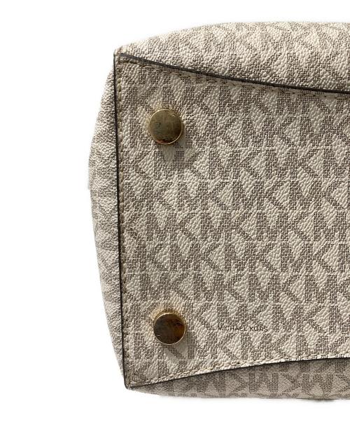 MICHAEL KORS（マイケルコース）MICHAEL KORS (マイケルコース) シグネチャートートバッグ ベージュ×ブラウンの古着・服飾アイテム