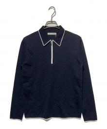 icB（アイシービー）の古着「シンセティックフルニードル ハーフジップニット」｜ネイビー