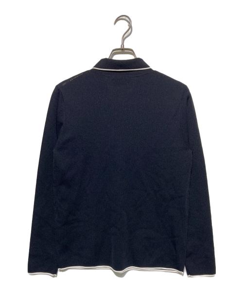 icB（アイシービー）icB (アイシービー) シンセティックフルニードル ハーフジップニット ネイビー サイズ:Sの古着・服飾アイテム