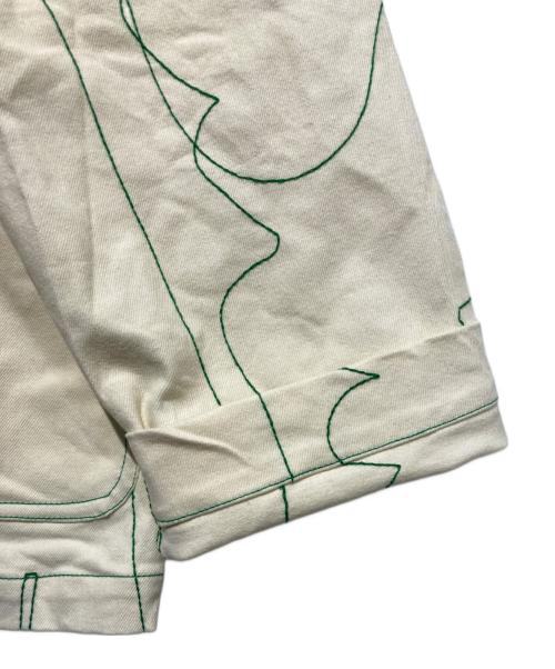 PAMM（パム）PAMM (パム) 寛大なインテリアの刺繍ジャケット ベージュ×グリーン サイズ:Fの古着・服飾アイテム