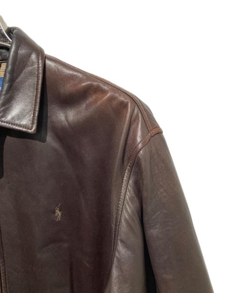 POLO RALPH LAUREN（ポロ・ラルフローレン）POLO RALPH LAUREN (ポロ・ラルフローレン) レザースイングトップ ブラウン サイズ:LLの古着・服飾アイテム