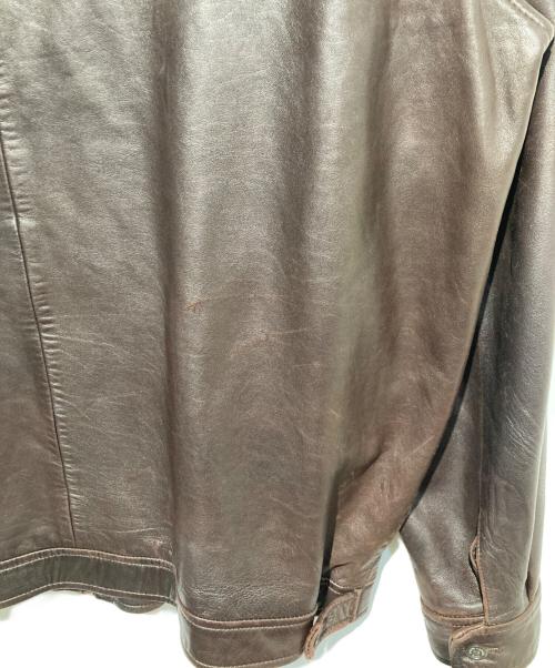 POLO RALPH LAUREN（ポロ・ラルフローレン）POLO RALPH LAUREN (ポロ・ラルフローレン) レザースイングトップ ブラウン サイズ:LLの古着・服飾アイテム