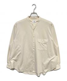 J.PRESS（ジェイプレス）の古着「バンドカラーシャツ」｜ベージュ